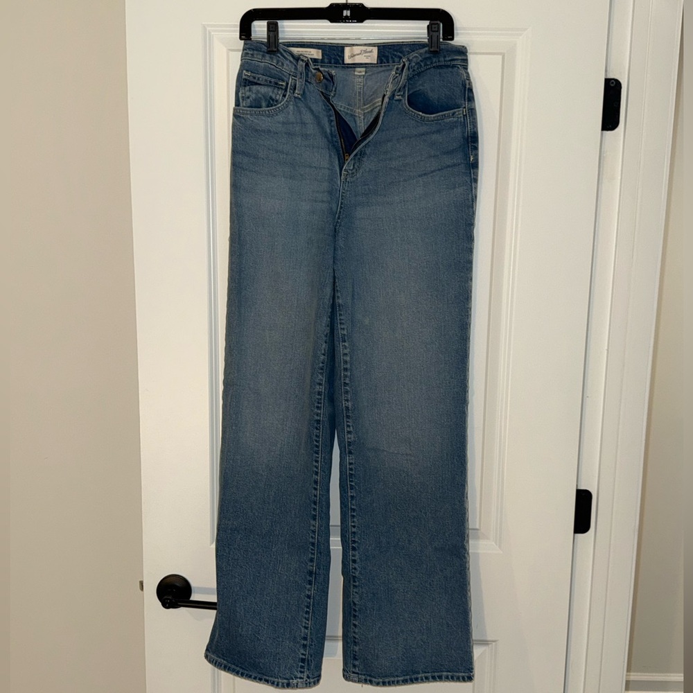 High rise wide leg jeans